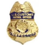 UNITED STATES DEPARTMENT OF THE TREASURY CUSTOMS INSPECTOR BADGE PIN
